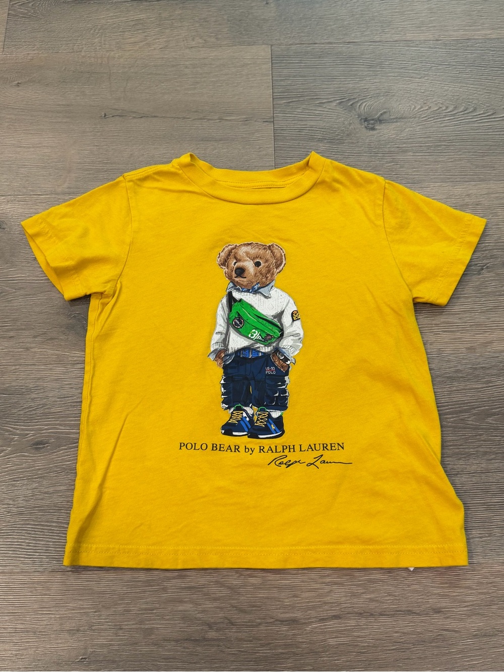 Polo Ralph Lauren Polo Bear Short Sleeve Shirt Boys Kids Toddler Yellow 4T